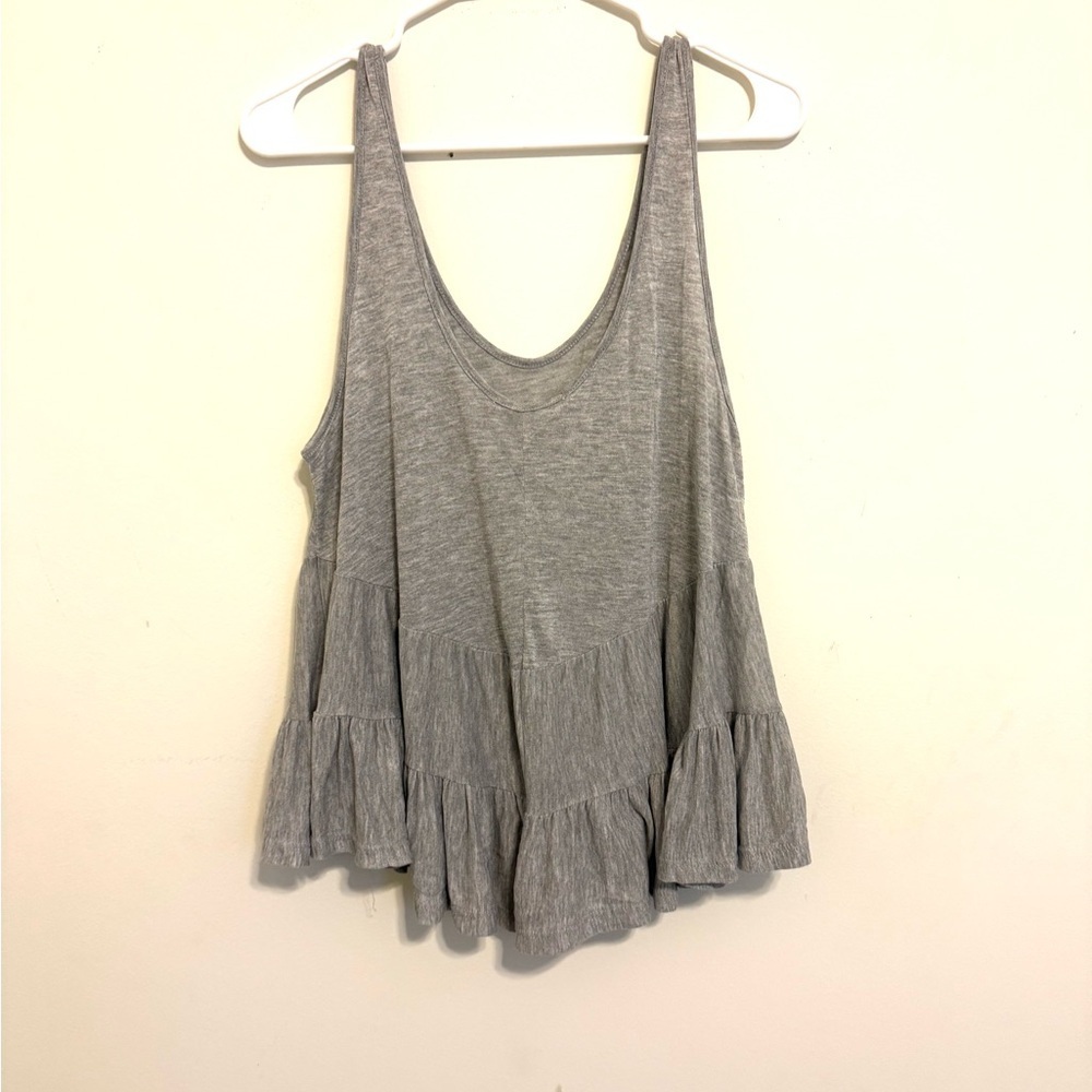 2/$15 Cherish - Heather Gray Tierd Tank Top - Picture 7 of 7